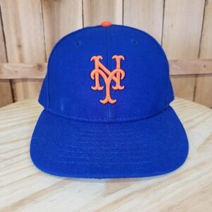 New‎ York Mets New Era 59FIFTY Hat Cap Fitted Size 7 1/4 Blue MLB Authentic Coll